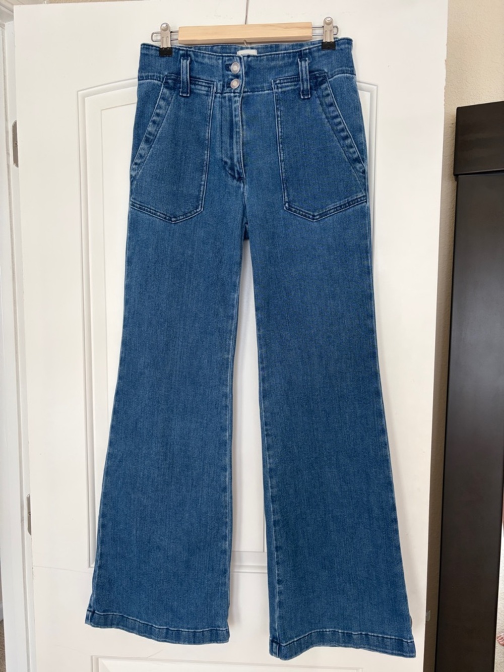 Maeve Medium Blue Wide-Leg Jeans